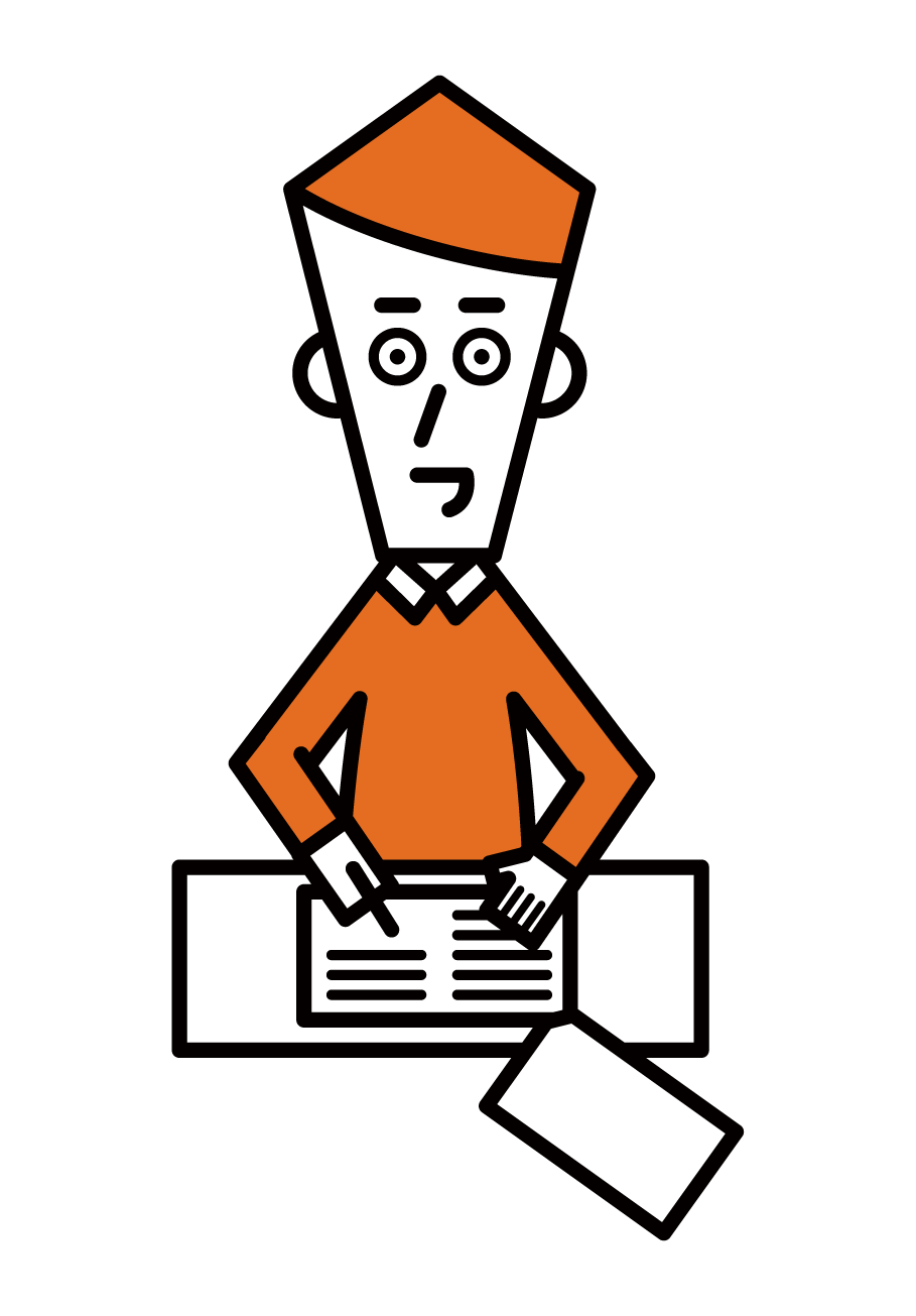 Illustration of the proofreader (male)