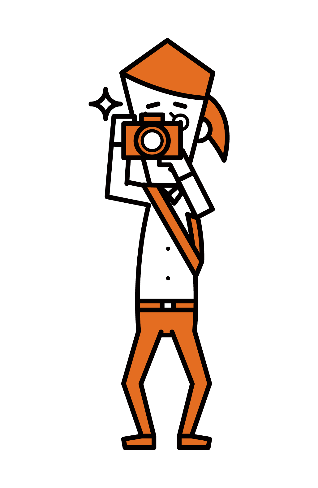 Illustration of a photographer (female)