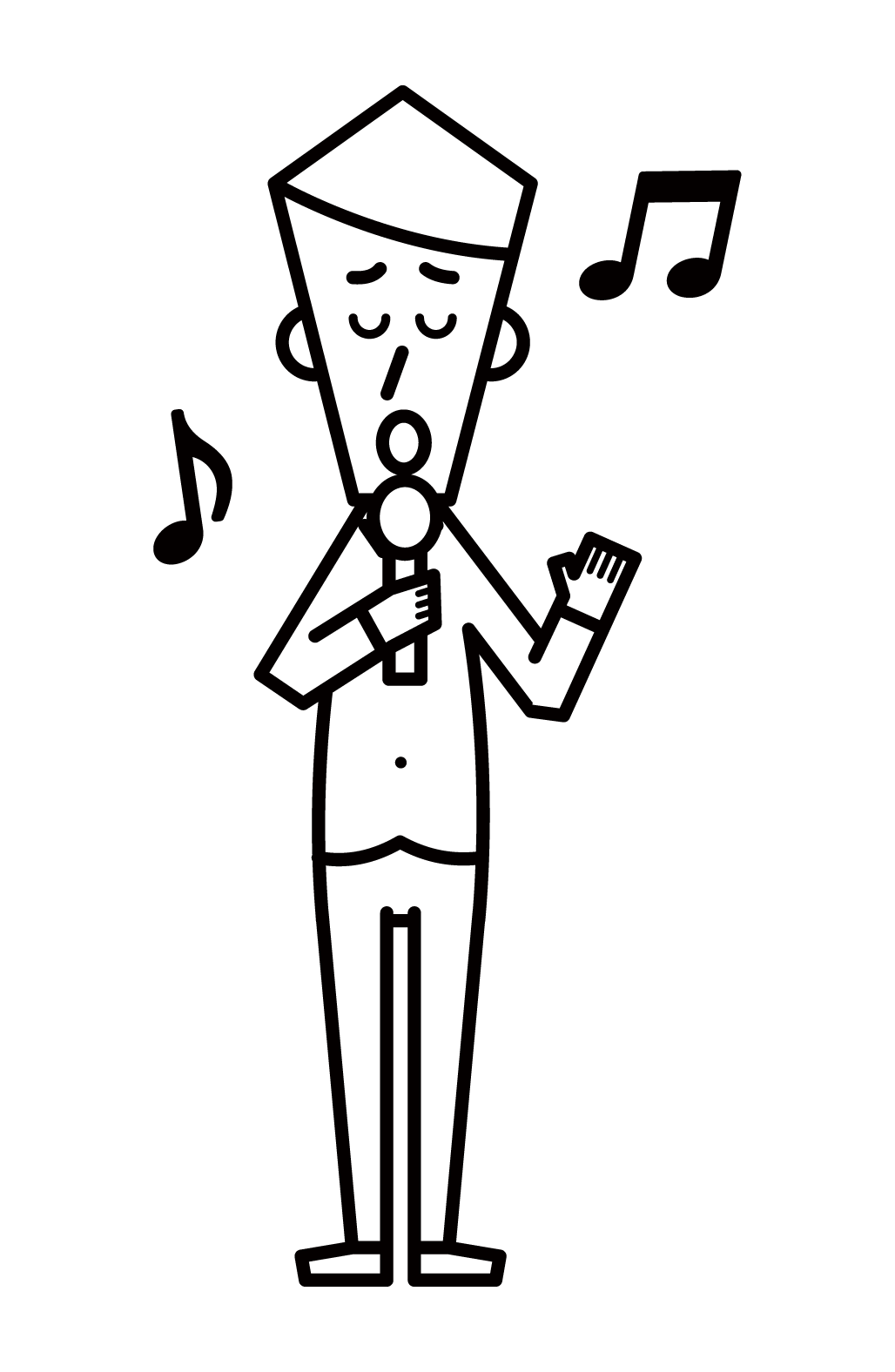 Illustration of a singer (male)
