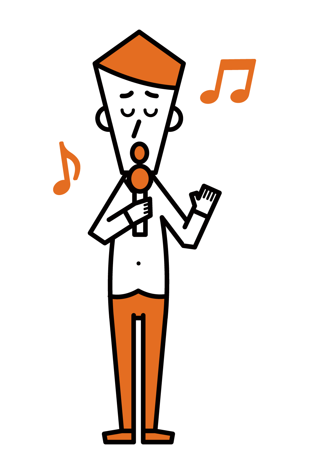 Illustration of a singer (male)