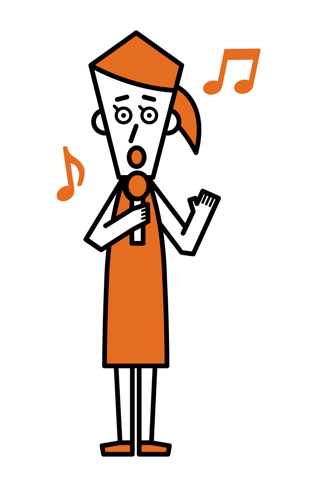 Illustration of a singer (female)