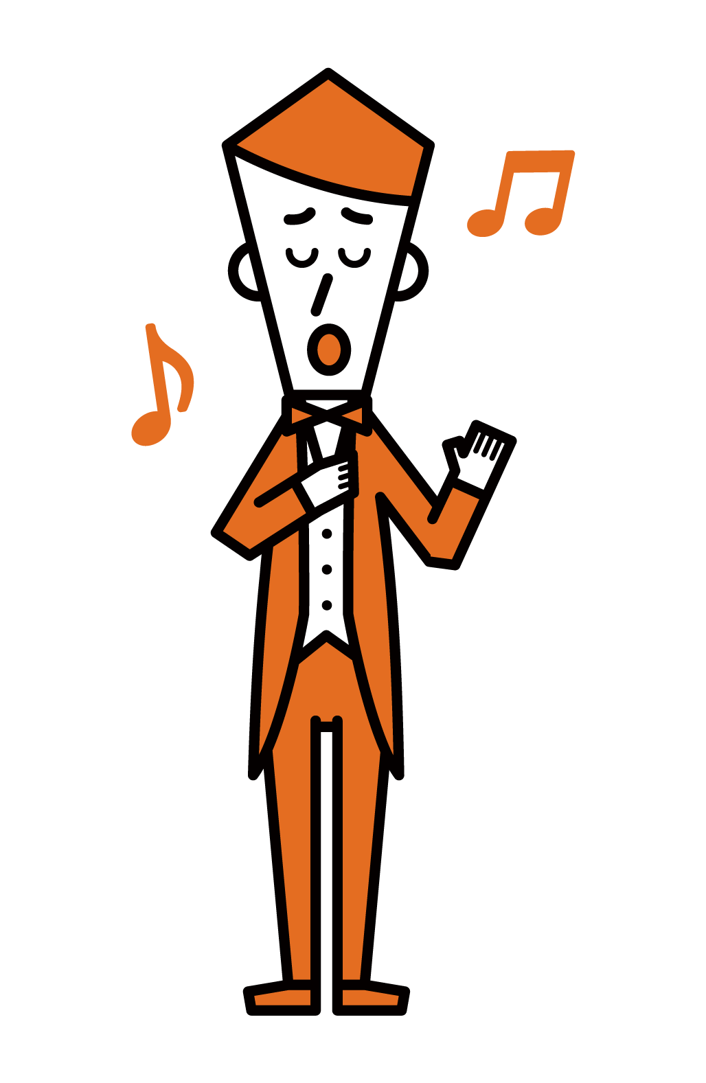 歌劇歌手和聲樂家(男)的插圖