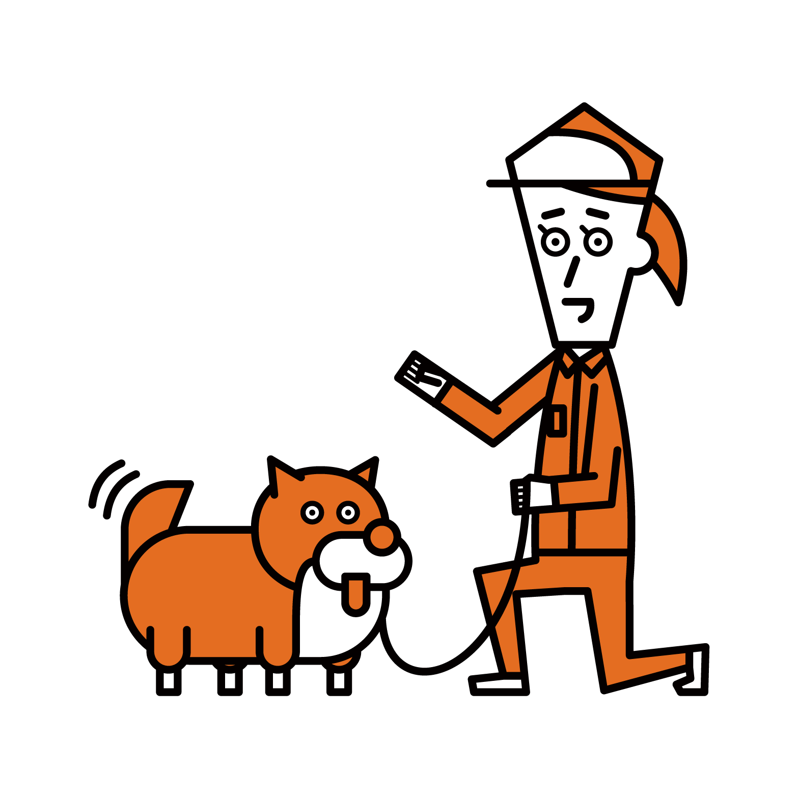 Illustration of dog trainer (female)
