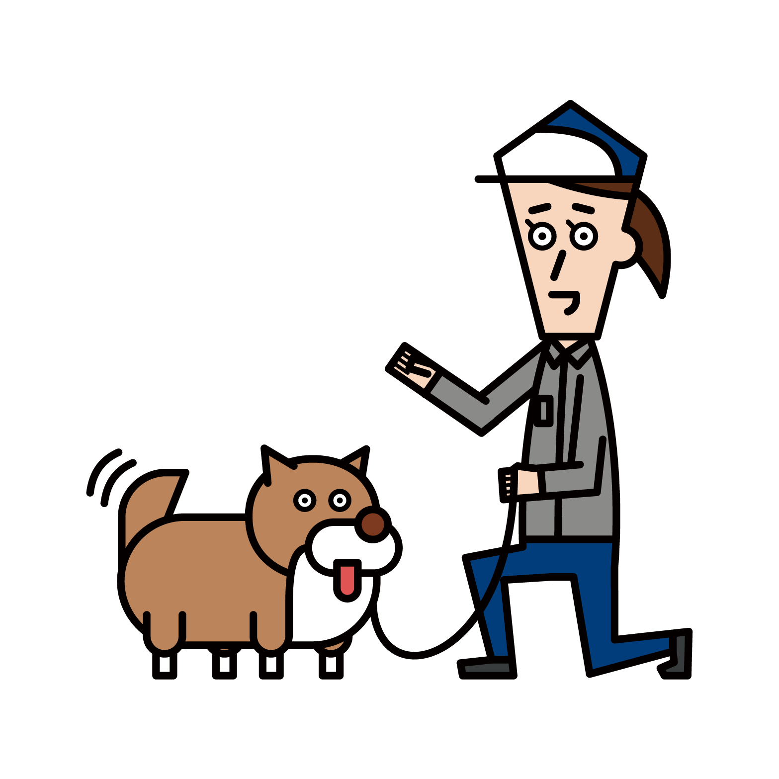 Illustration of dog trainer (female)