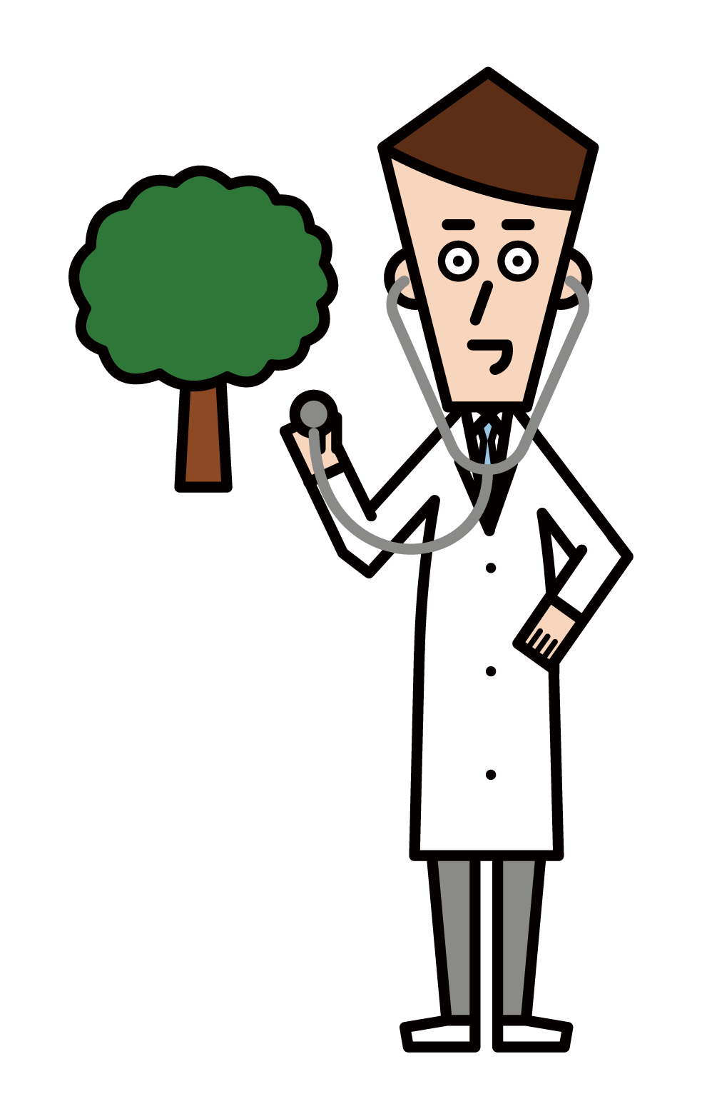 Illustration of a tree doctor (male)
