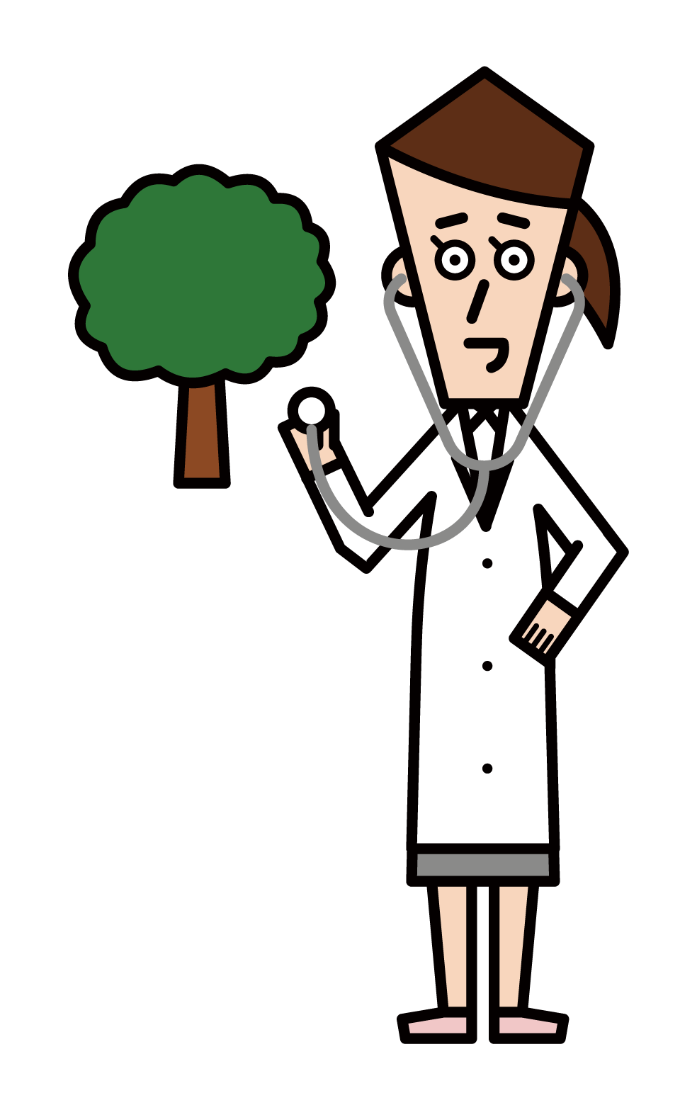Illustration of a tree doctor (male)