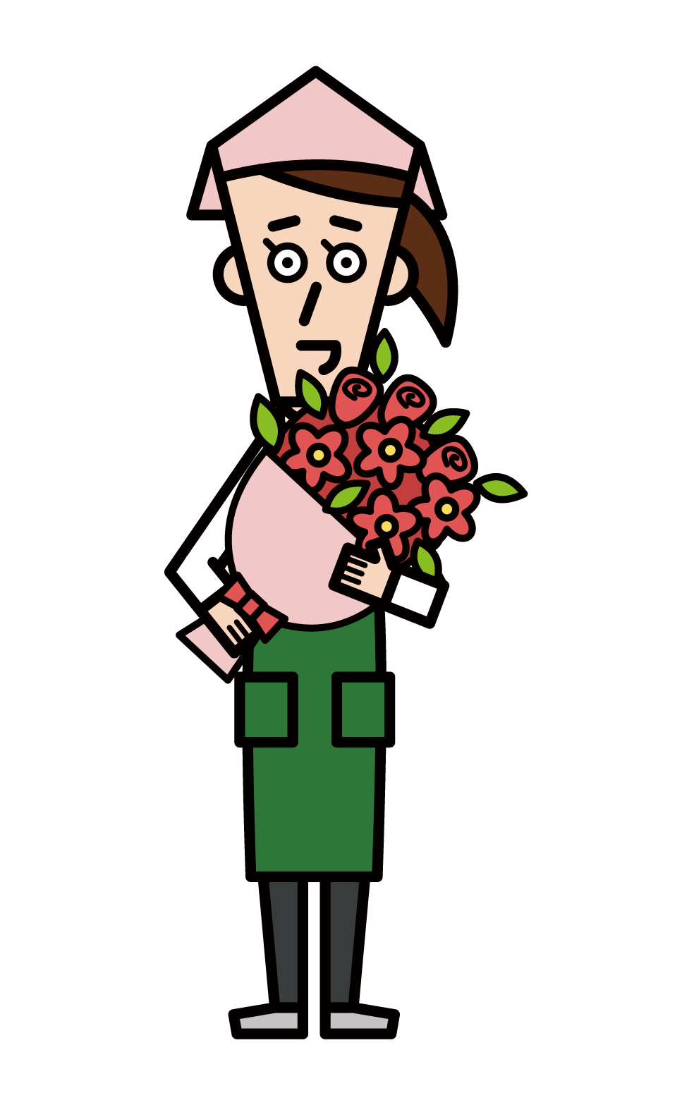 Flower Coordinator (Female) Illustration