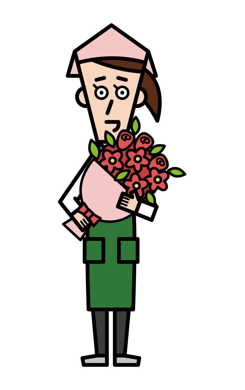 Flower Coordinator (Male) Illustration