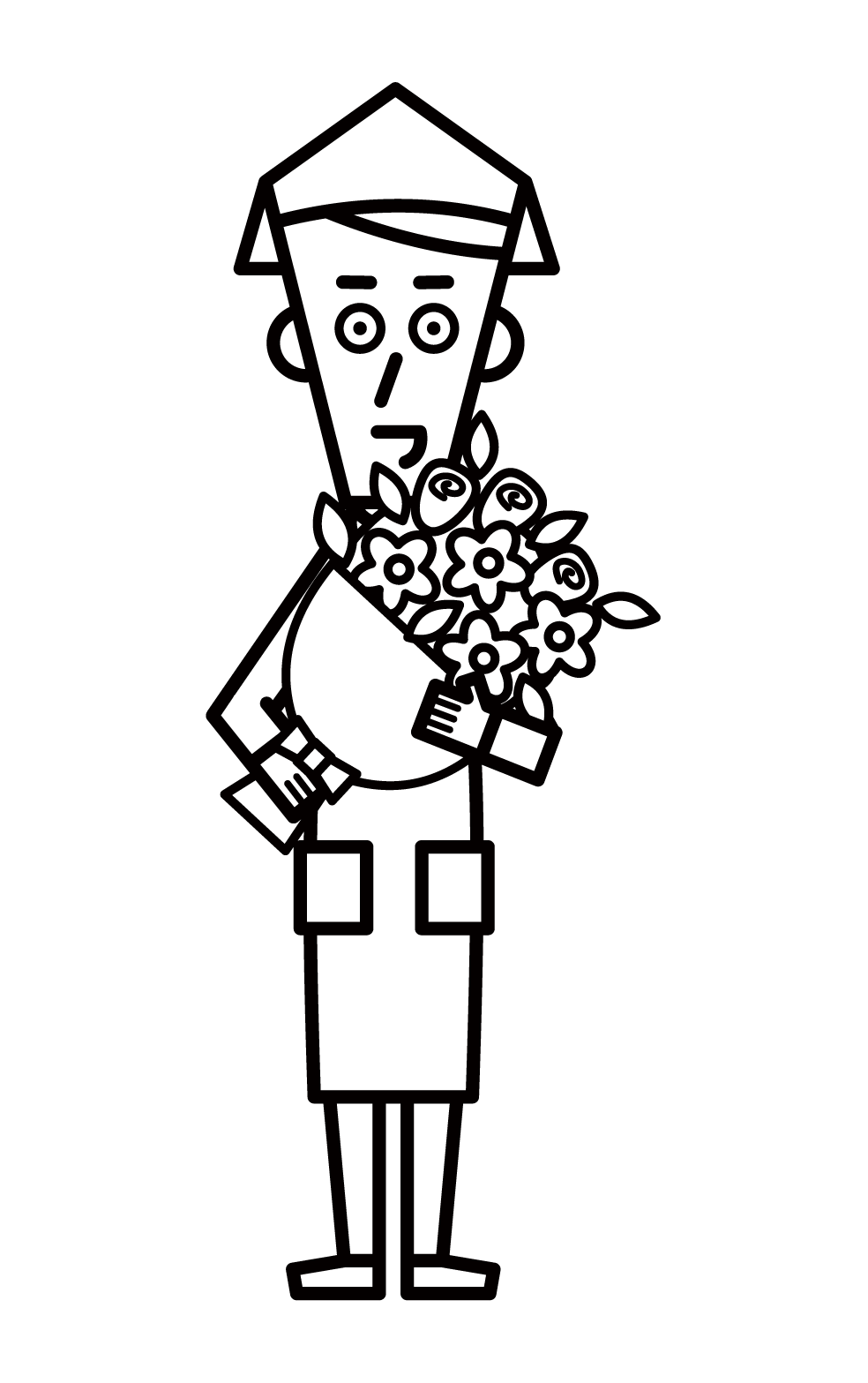 花卉協調員（男性）插圖