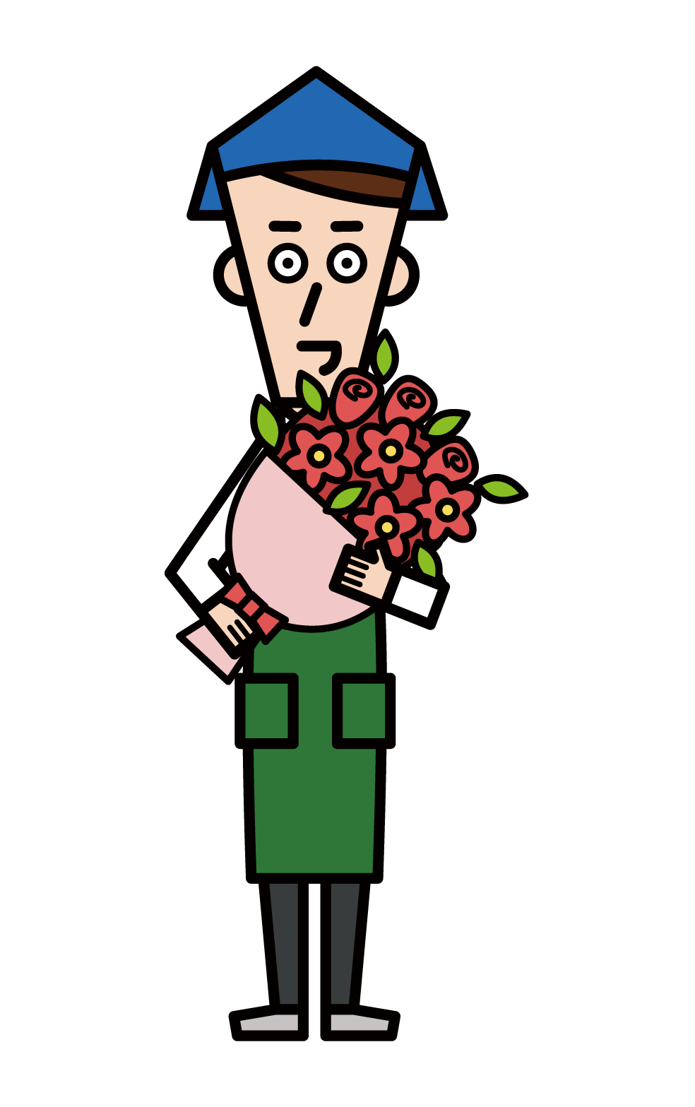 Flower Coordinator (Male) Illustration