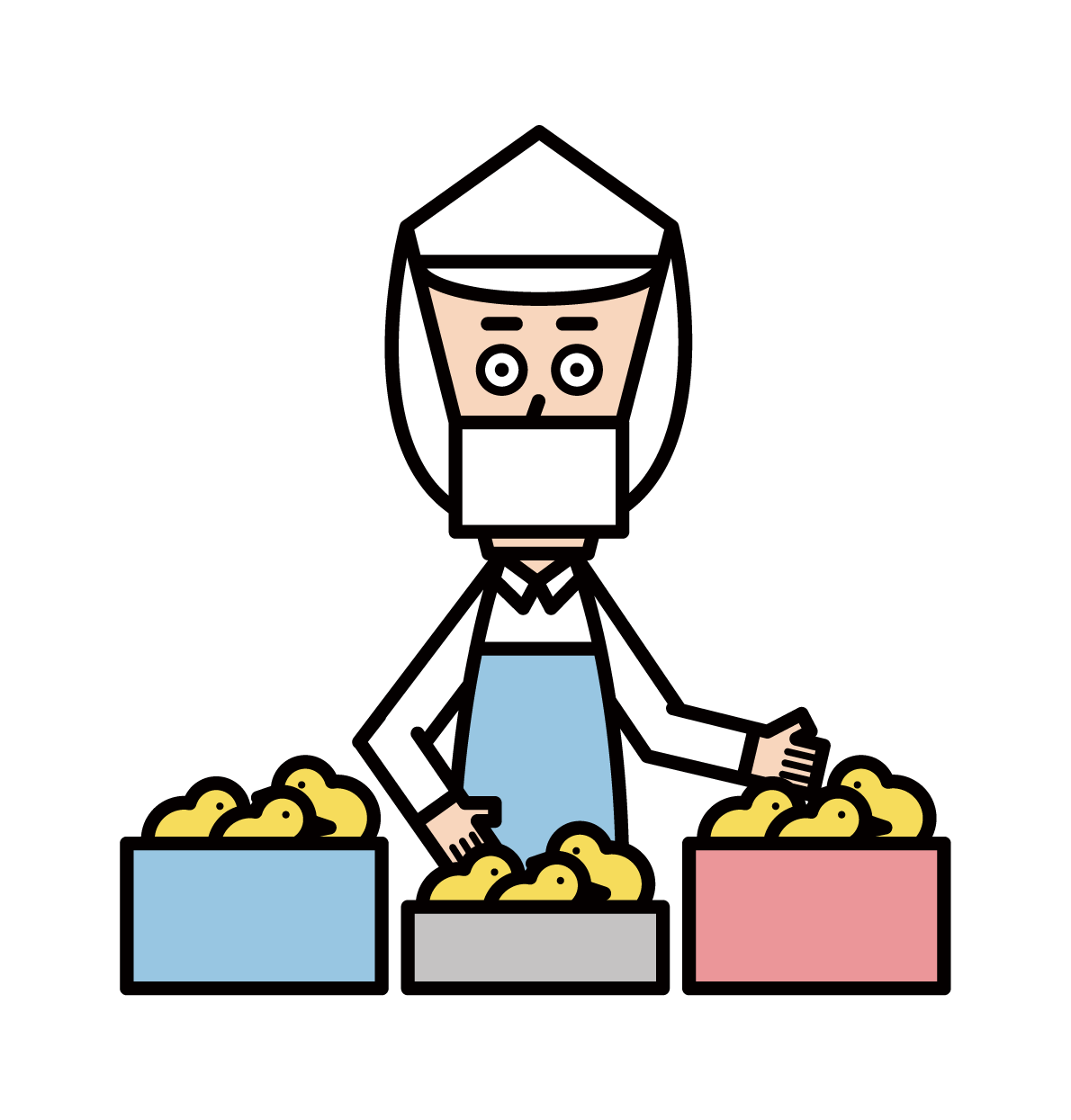 Illustration of a food maker's cook (male)