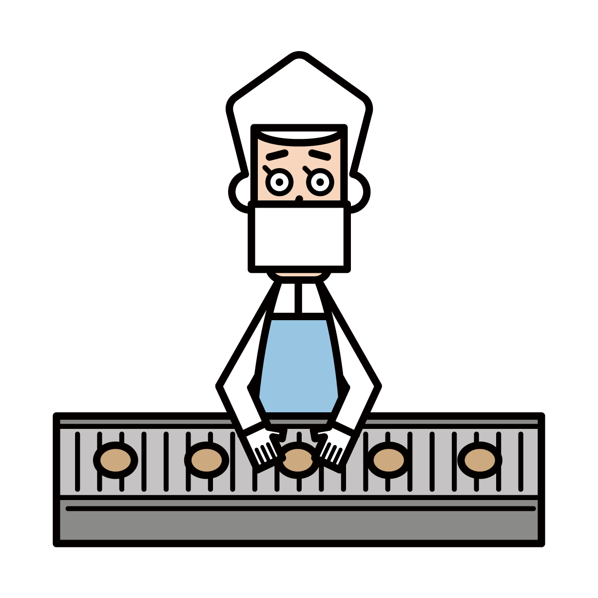 Illustration of an employee of a food manufacturer