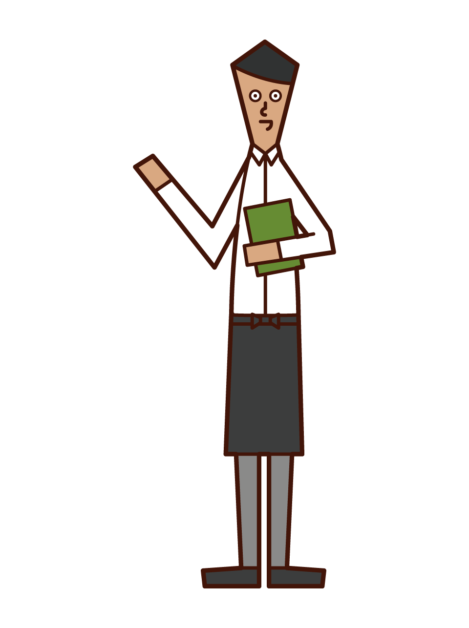 Illustration of Hall Staff Waiter (man)