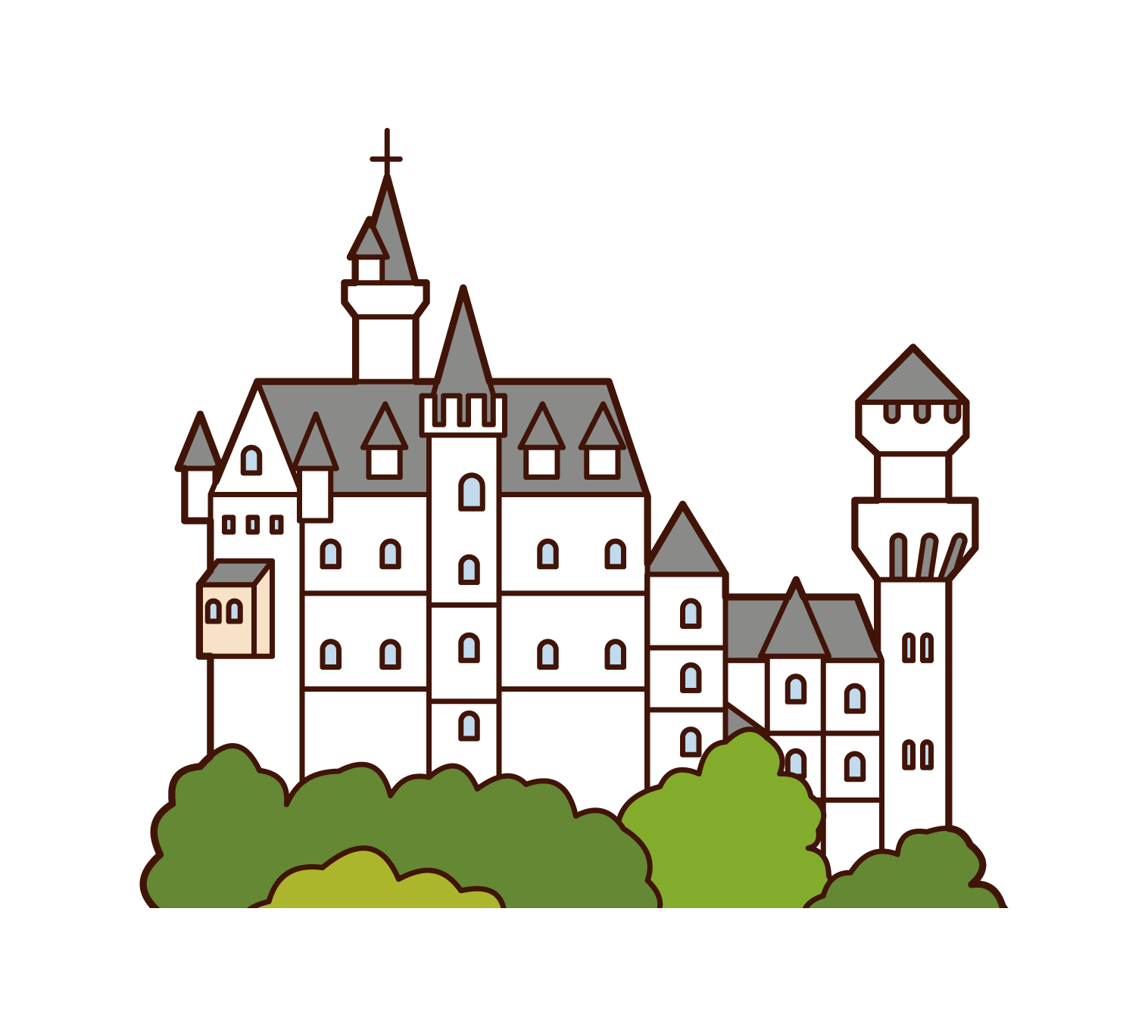 Illustration of Neuschvanstein Castle