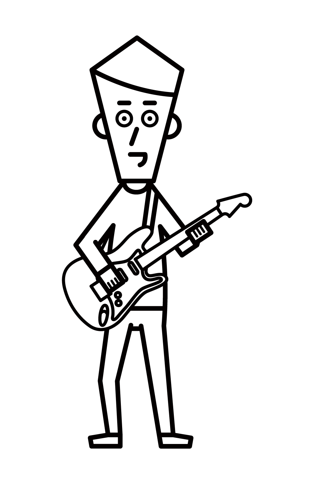 Illustration of a musician (male)