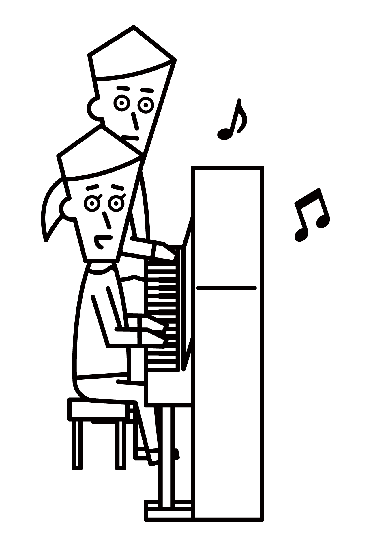 鋼琴教練(男性)插圖