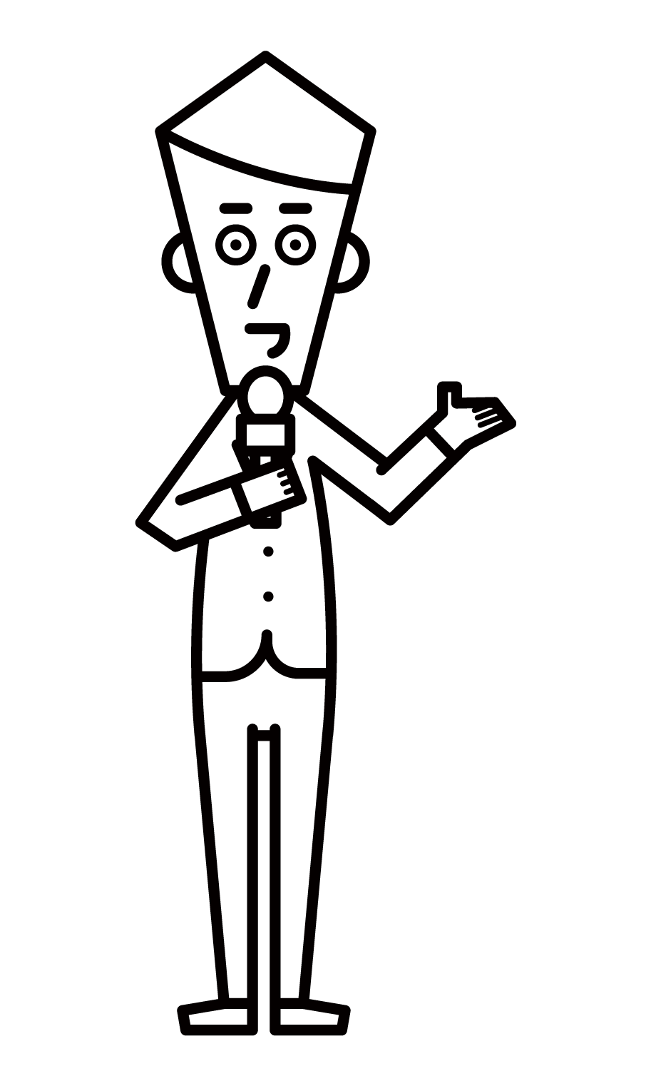 Illustration of a reporter (male)
