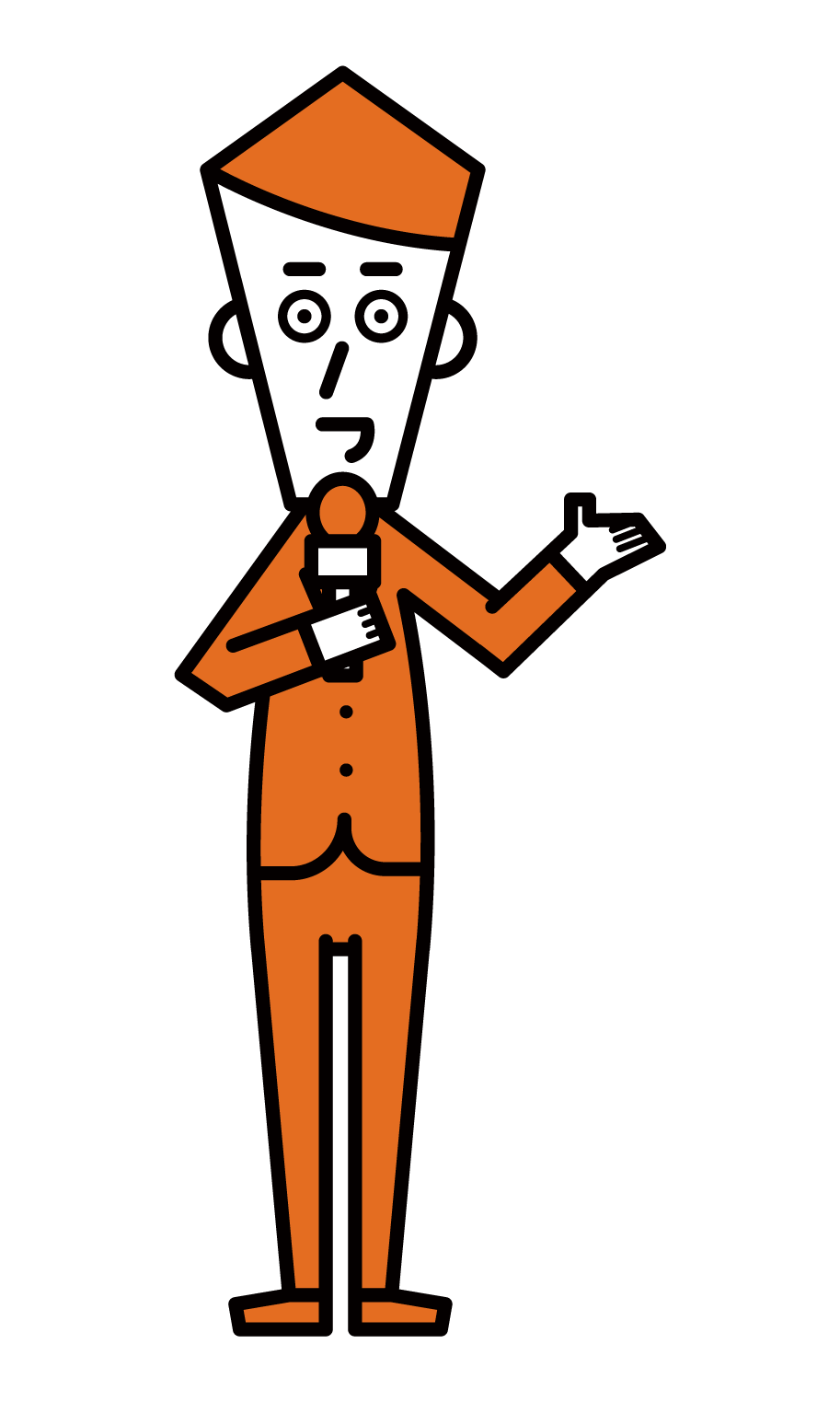 Illustration of a reporter (male)