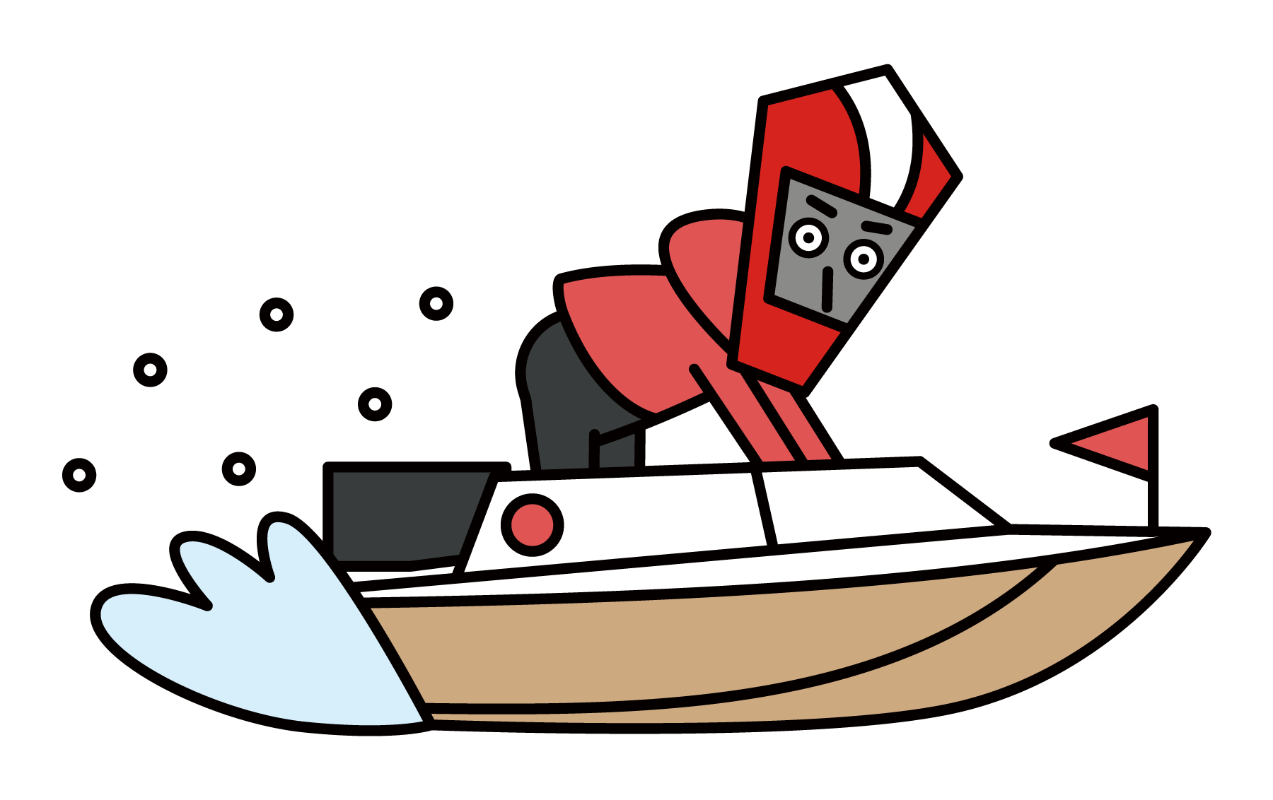 Illustration of a male boat racer