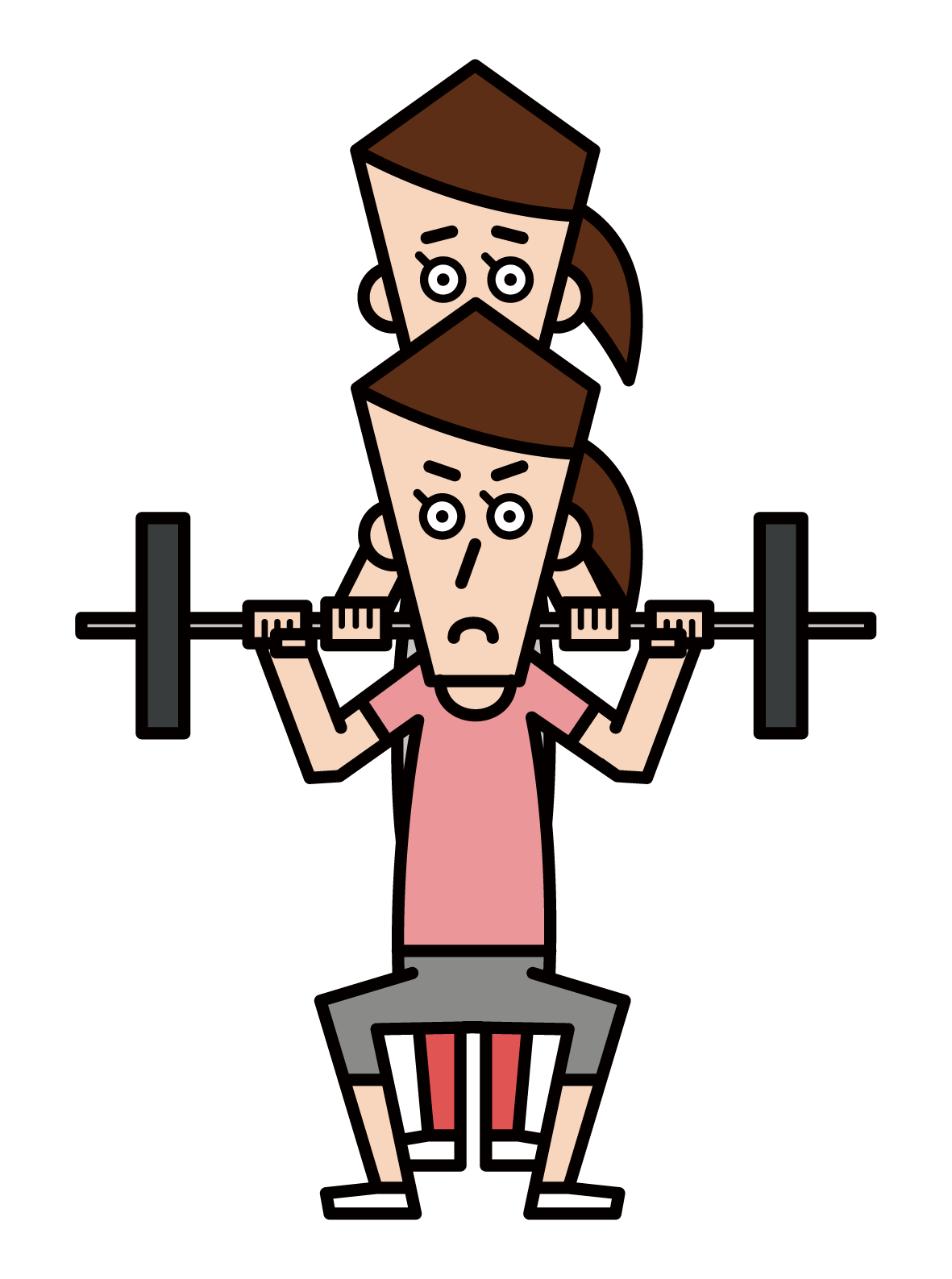 Illustration of a personal trainer (female)