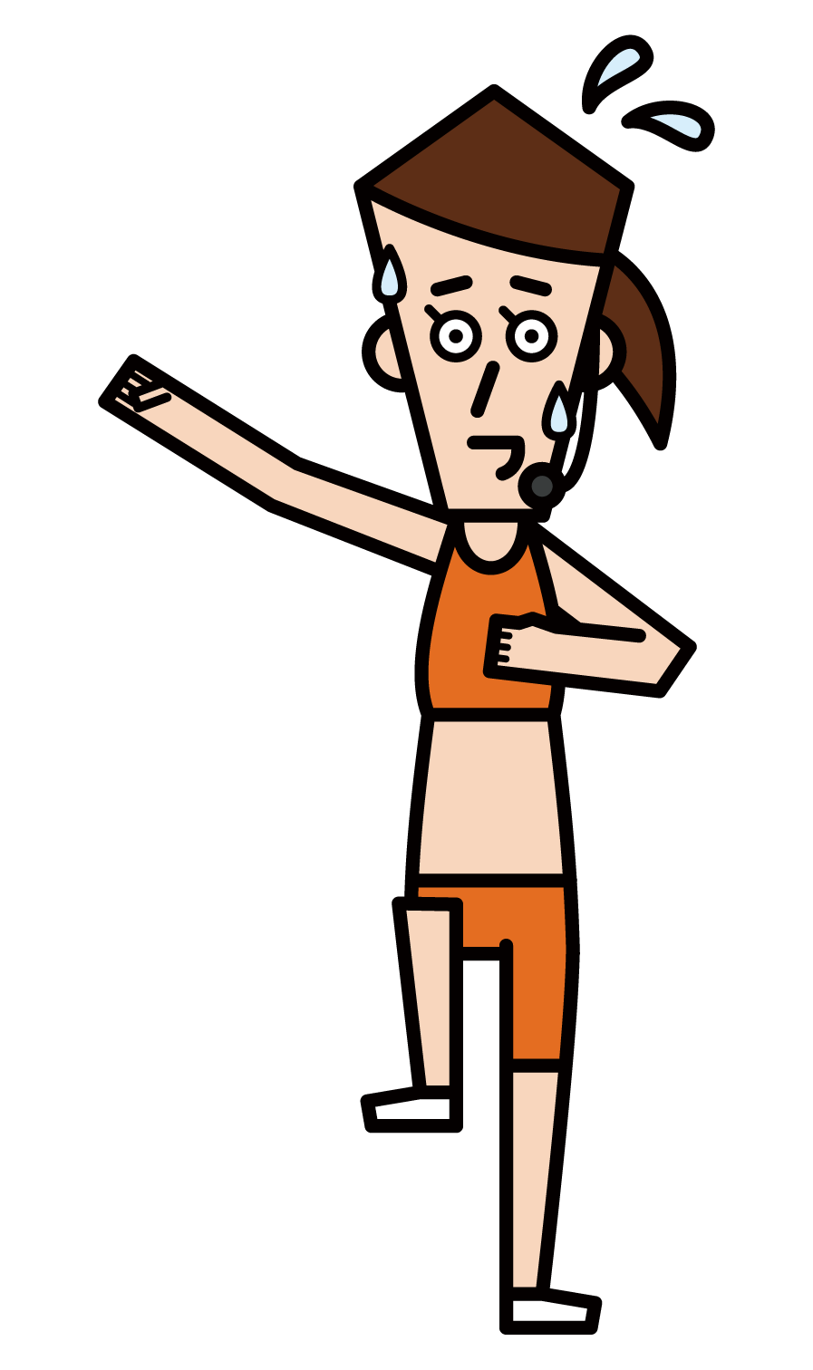 Illustration of a sports instructor (female)