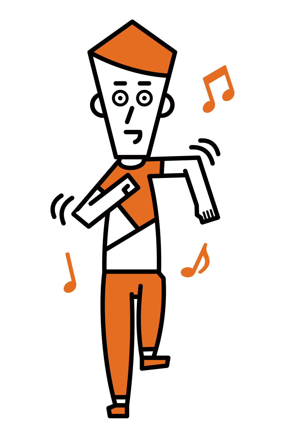 Illustration of a pop dancer (male)