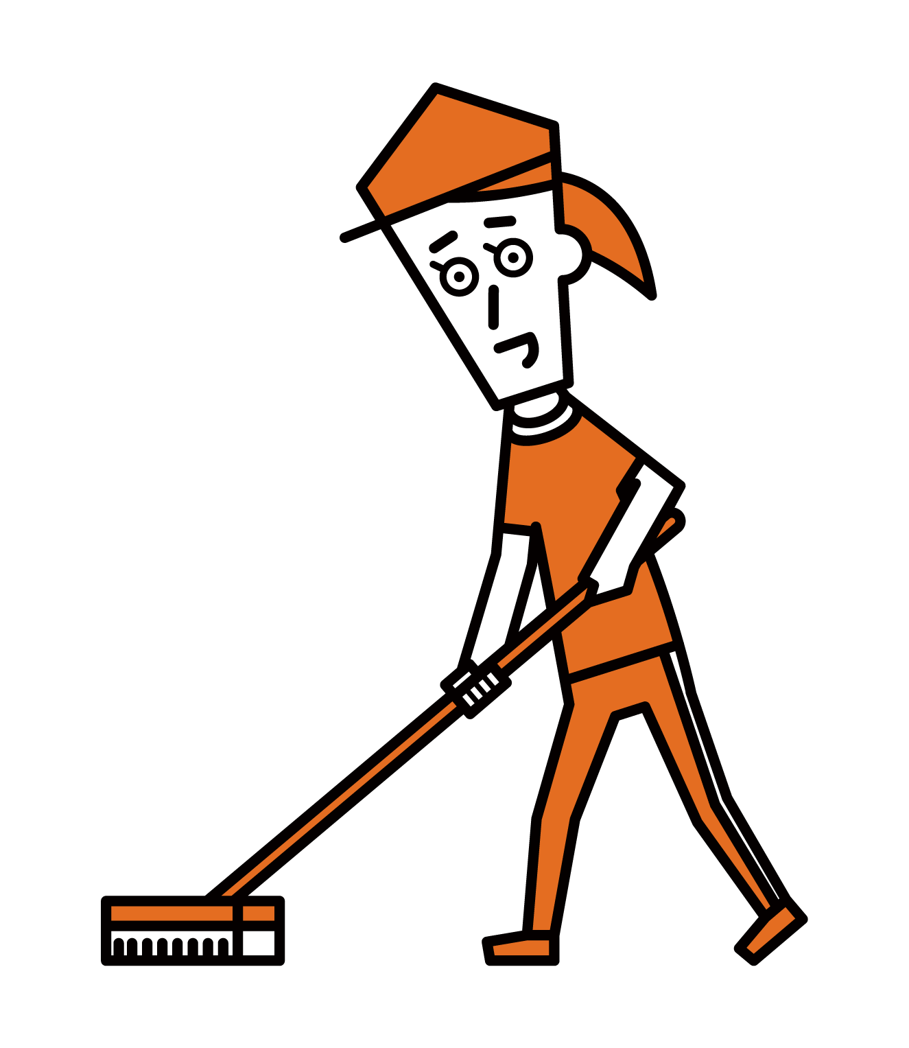 Illustration of the groundkeeper (woman)