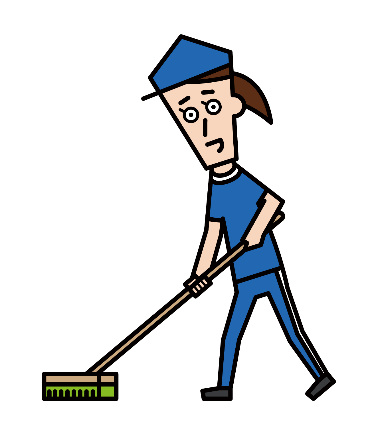 Illustration of the groundkeeper (woman)