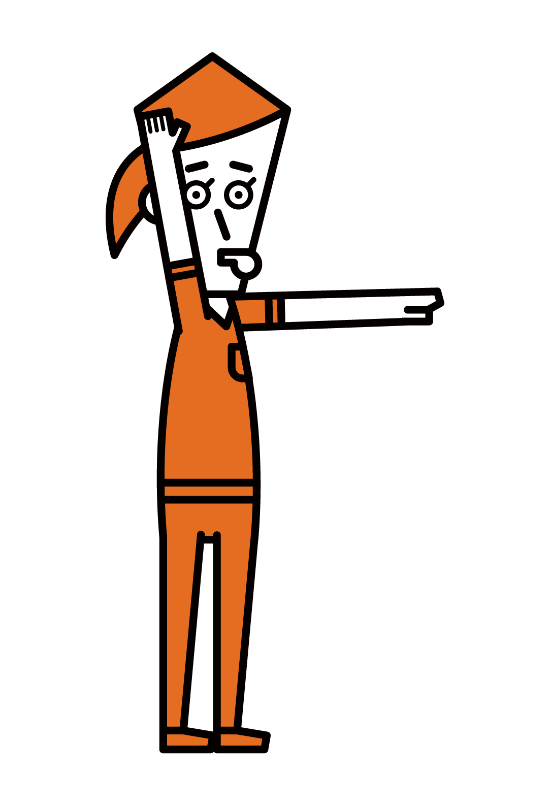 Illustration of a basketball referee (female)