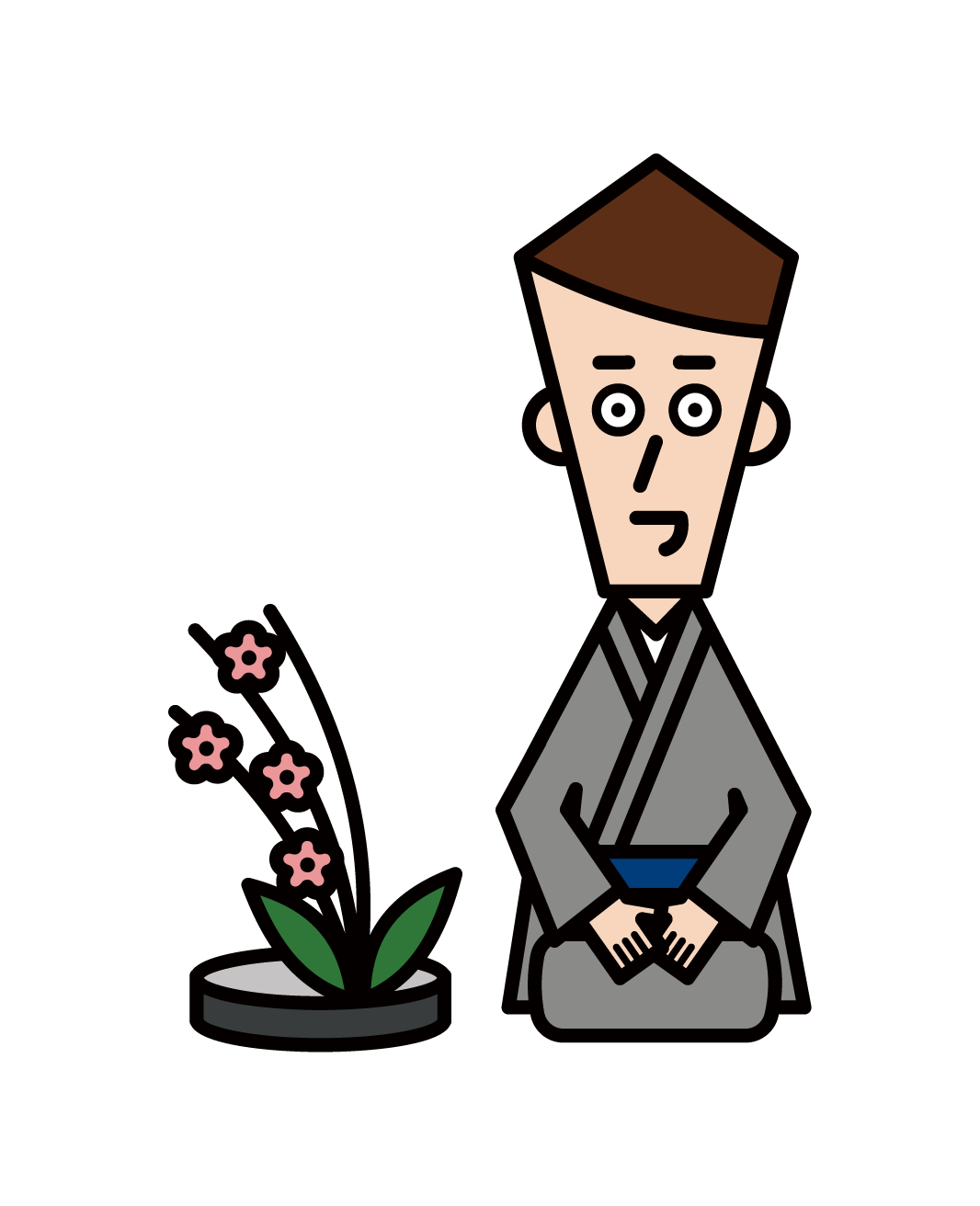 Illustration of a flower arrangement (male)