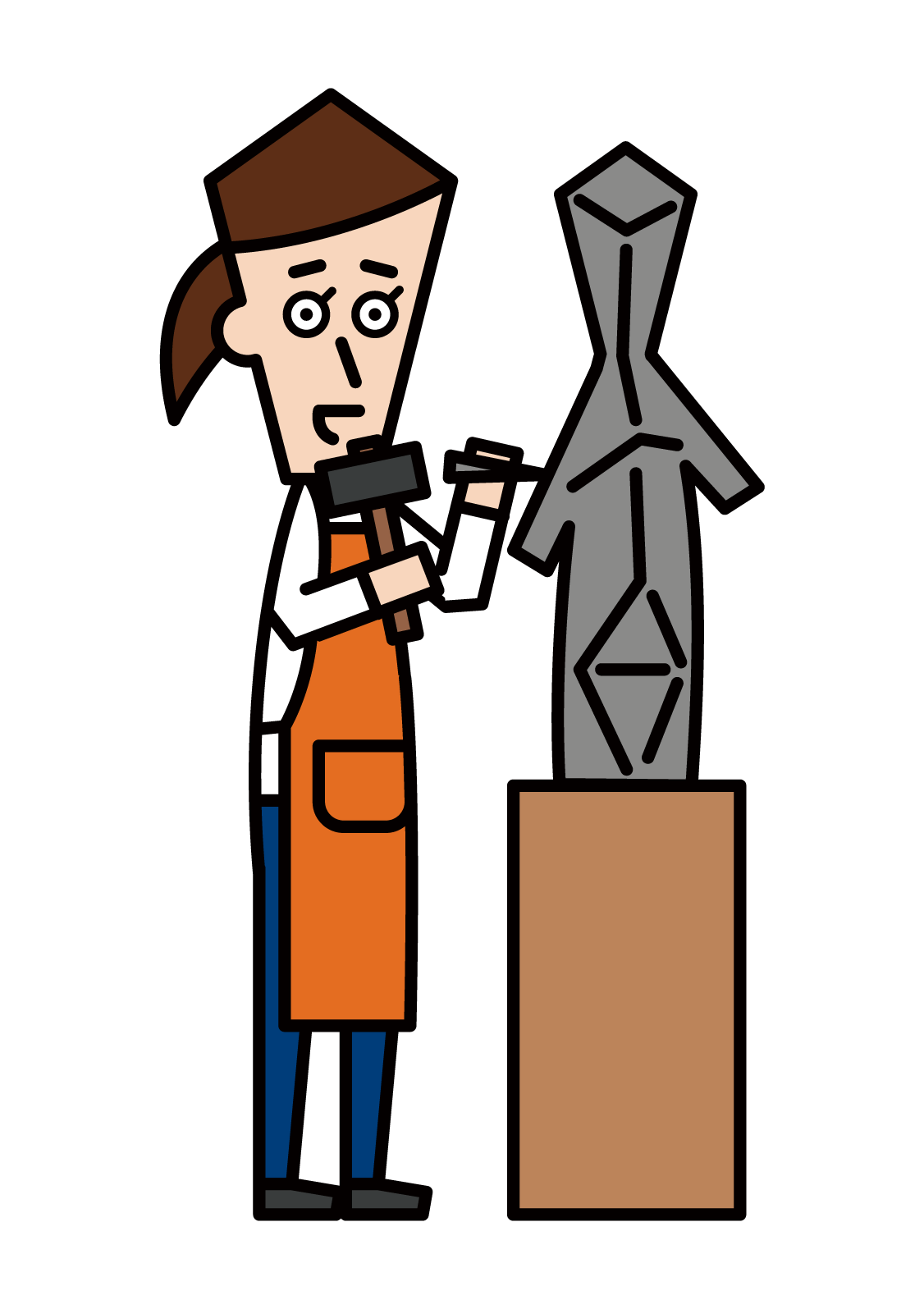 Illustration of sculptor (male)
