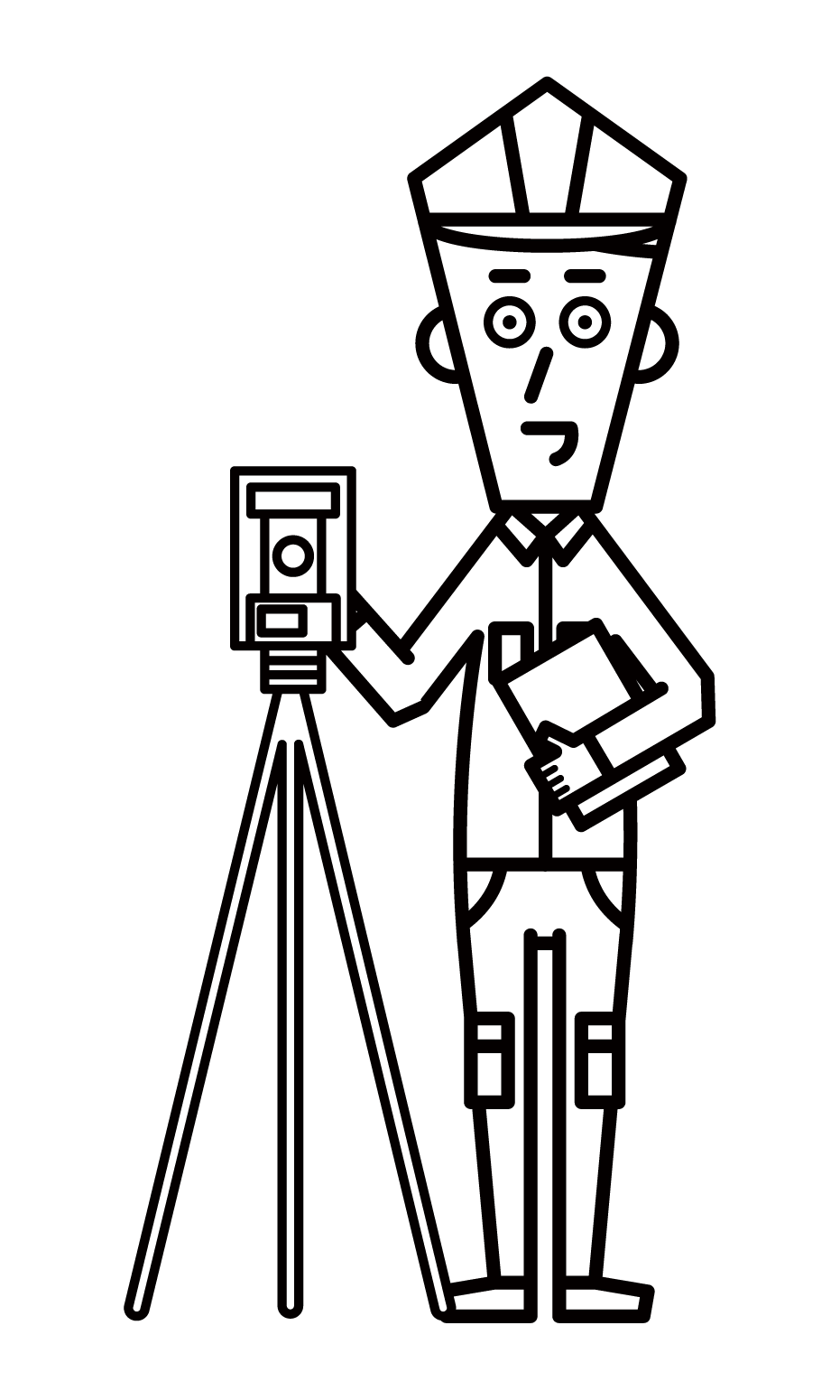Illustration of land and house surveyor (male)