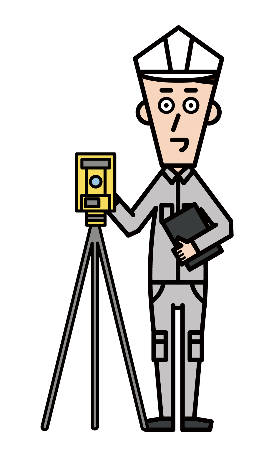 Illustration of land and house surveyor (female)