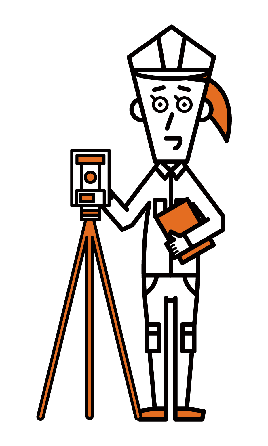 Illustration of land and house surveyor (female)