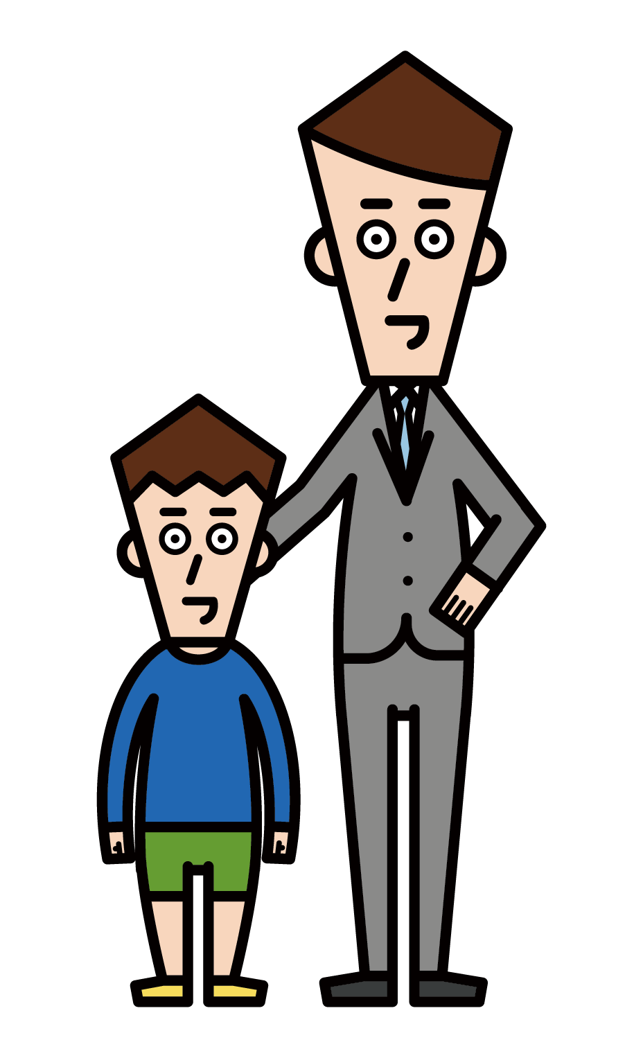 Illustration of a teacher and legal instructor (man)