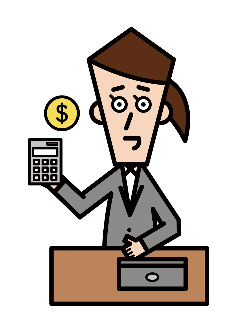 Illustration of accounting (female)