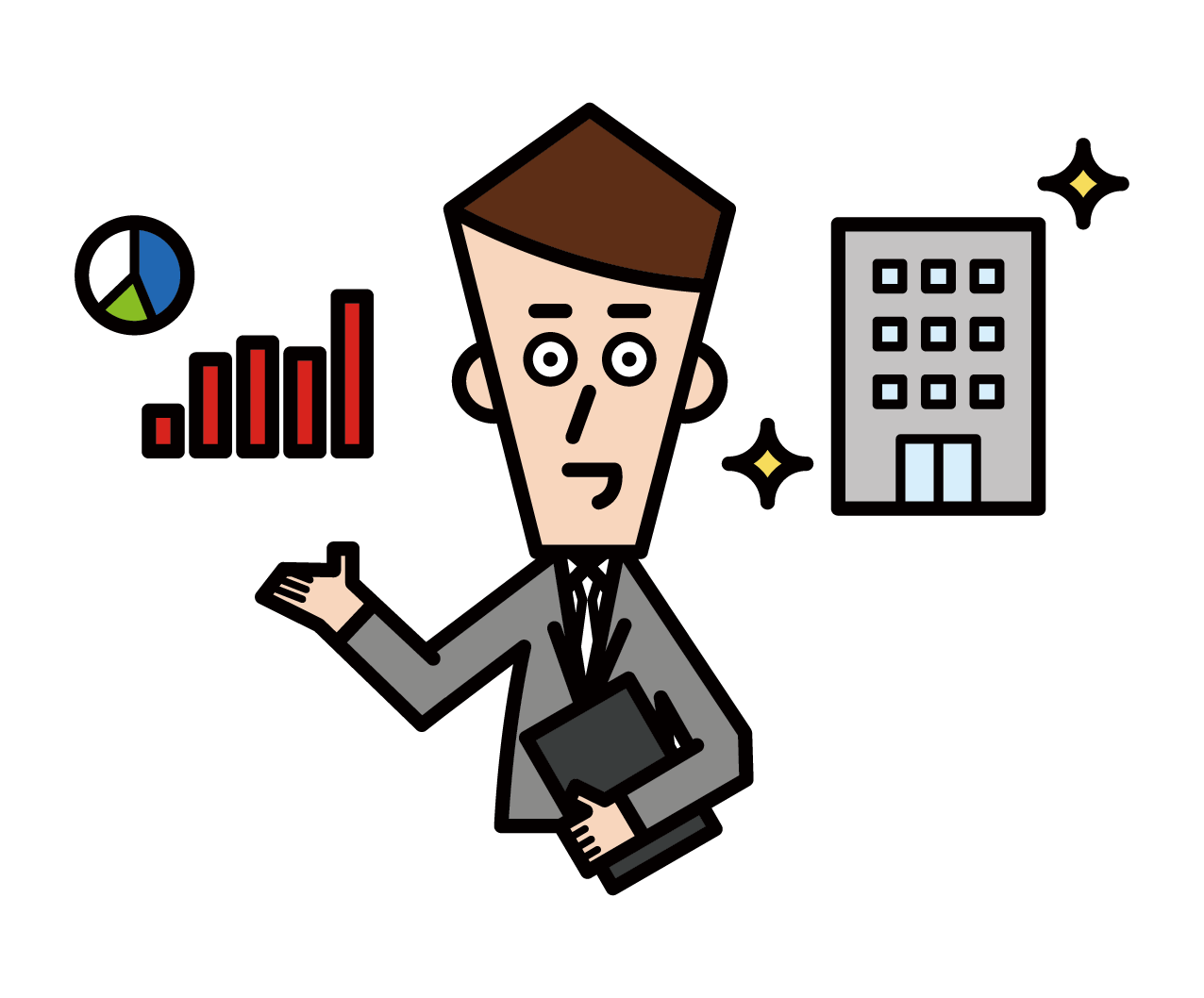 Illustration of a management consultant (male)