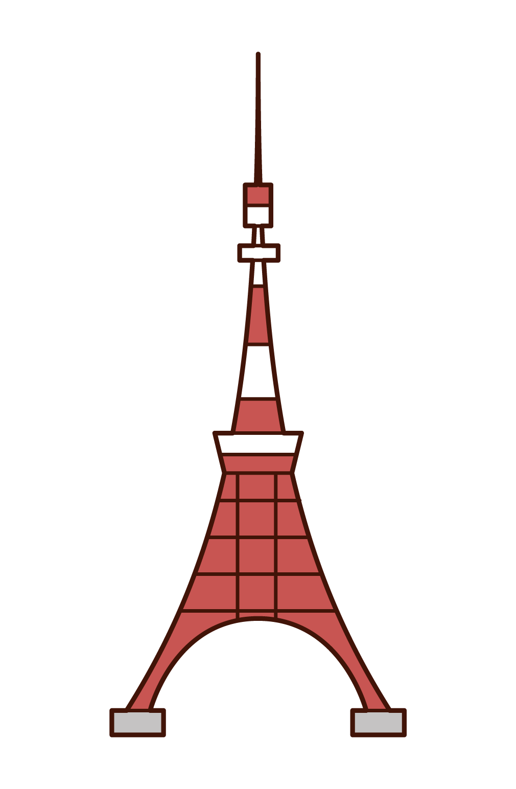 東京タワーのイラスト フリーイラスト素材 Kukukeke ククケケ