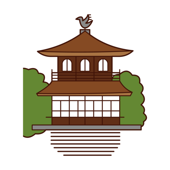銀閣寺のイラスト | フリーイラスト素材 KuKuKeKe（ククケケ）