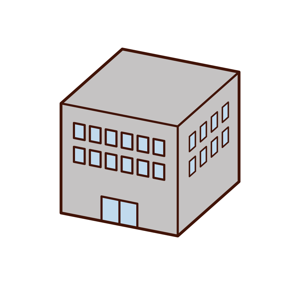 Illustration of a low-rise building