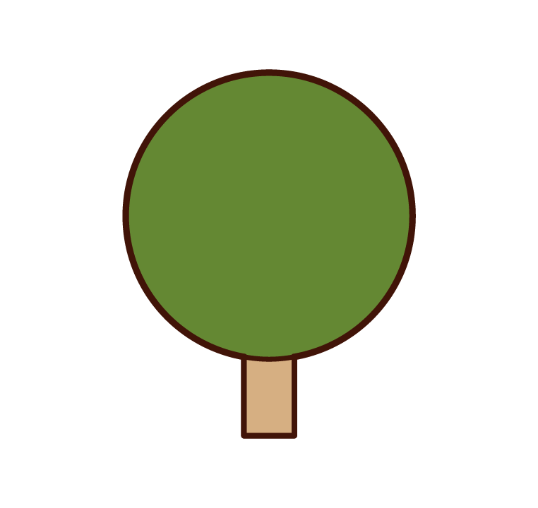 Illustration of a round tree