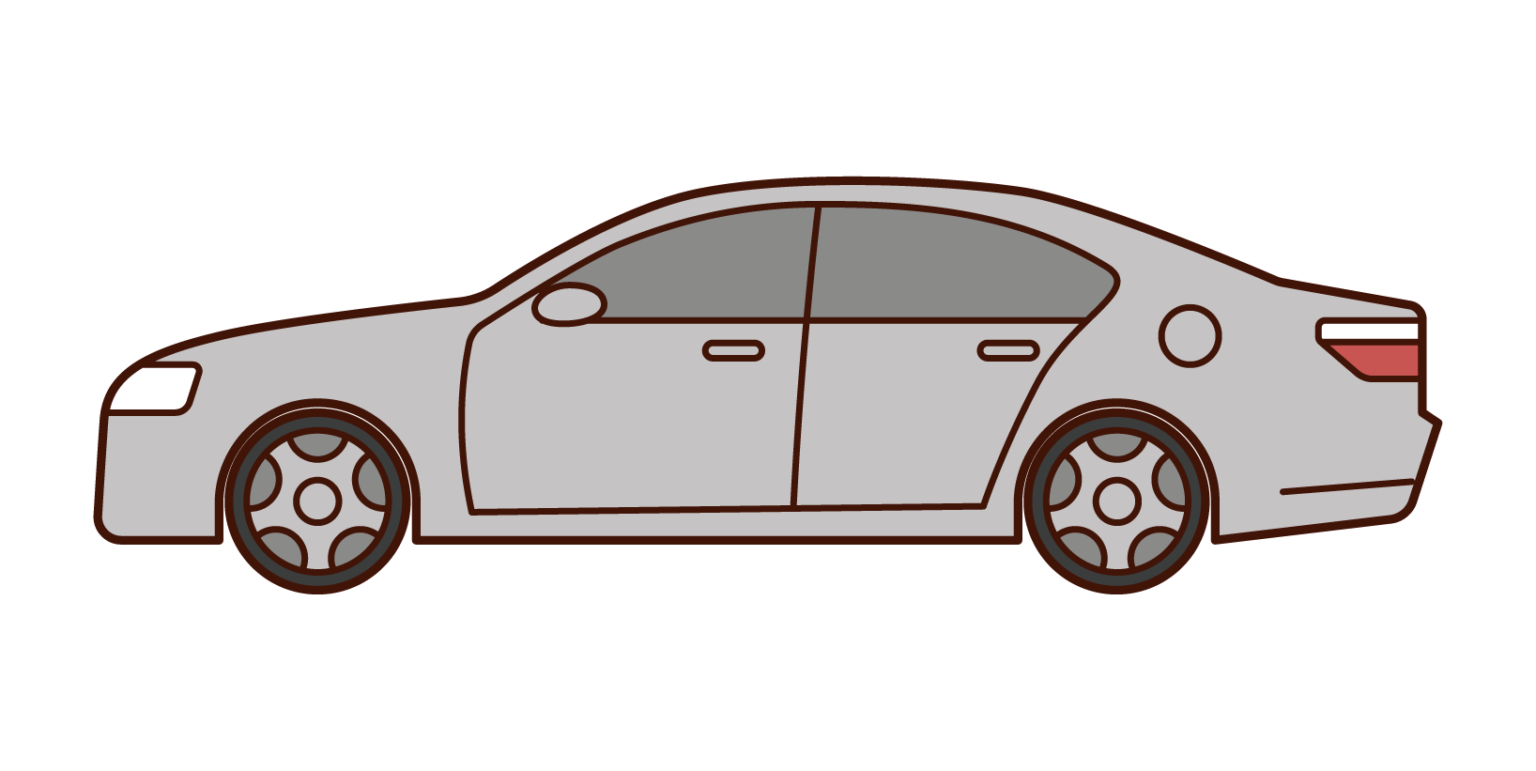 横から見た自動車のイラスト – フリーイラスト素材集 KuKuKeKe