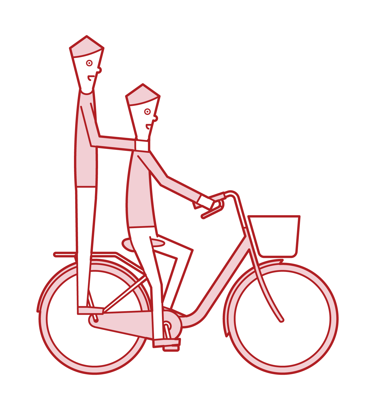 騎自行車的人(男性)的插圖