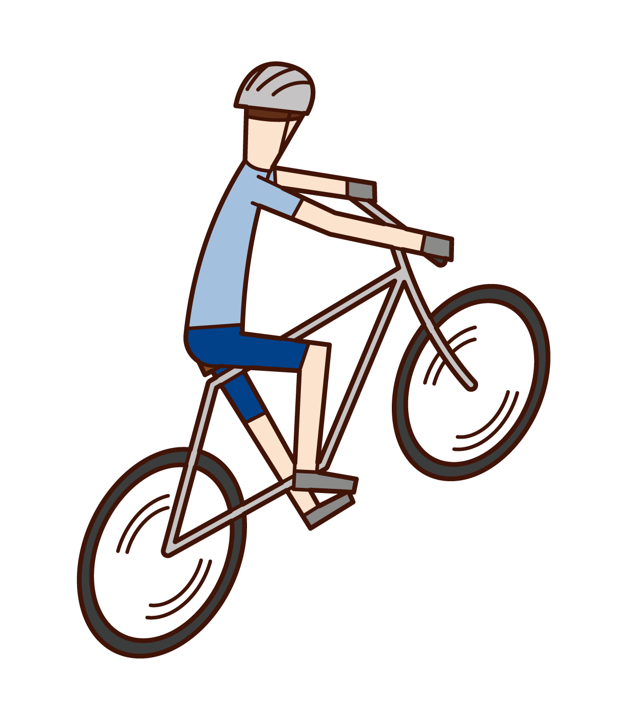 自転車乗り（男性）のイラスト