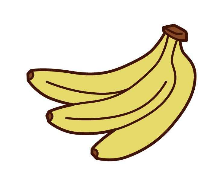 バナナのイラスト フリーイラスト素材 Kukukeke ククケケ