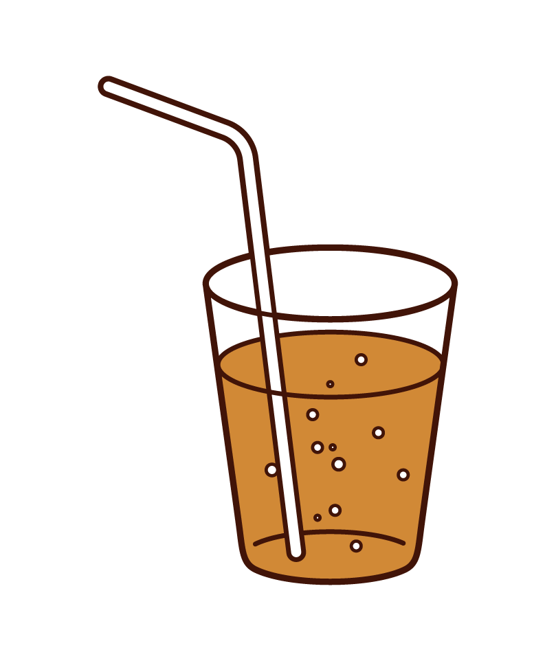 Illustration of a cup of beverages
