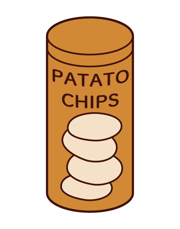 Illustration of potato chips