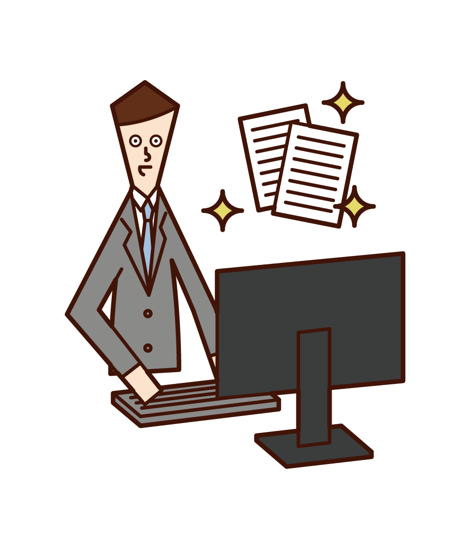 社会保険労務士 司法書士 行政書士 男性 のイラスト フリーイラスト素材 Kukukeke ククケケ