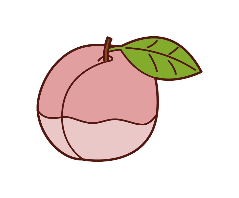 桃のイラスト