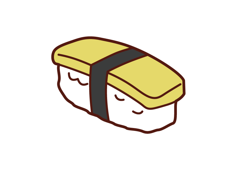 玉子のお寿司のイラスト